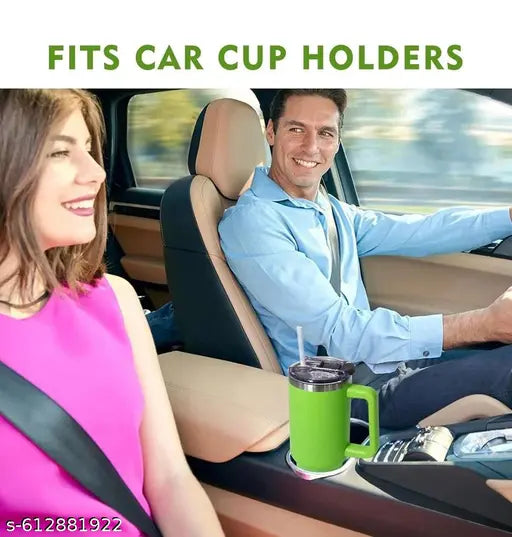 40oz Stainless Steel Insulated Tumbler with Handle and Straw | Double Wall Travel Mug for Hot & Cold Coffee and Water