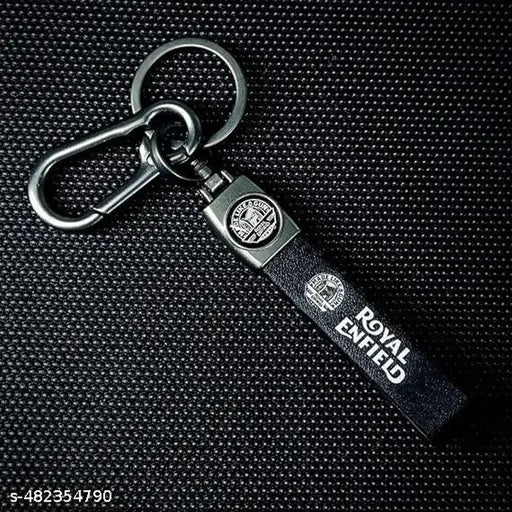 Hurrio Royal Enfield Leather/Metal Best Quality Bike key chain with Hook Key Chain