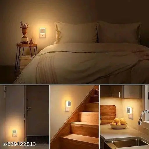 Night Lamp Sensor Led Light with Plug Type, 0.5w Plug in Automatic Smart Sensor, Night Lamp (Pack of 2)
