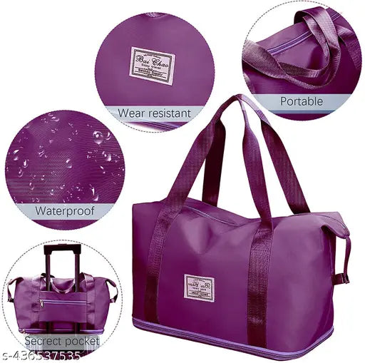 Large Capacity Folding Travel Bag, Waterproof lightweight, Designer bag handbag for ladies Luggage duffle Bags, Carry on Luggage with Fixed Strap, Foldable Bag, fashion everyday ladies handbag