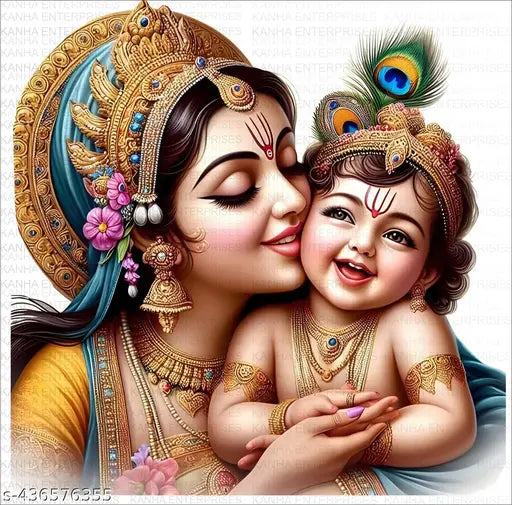 little krishna with maa yashoda  Walllsticker (50x50)
