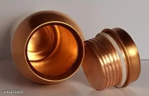 copper plus Plain Copper Water Bottle, 1 Litre 1000 ml Bottle||