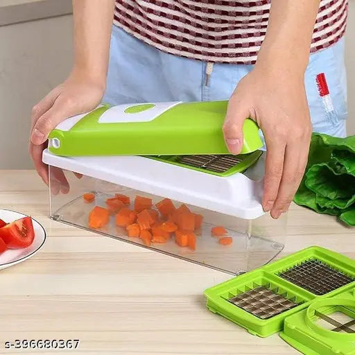 12 in 1 Nicer dicer Vegetable & Fruit Chopper (1unit of nicer dicer with 12 blades) Vegetable & Fruit Slicer Vegetable & Fruit Grater & Slicer  (1 chopper, 1 peeler)