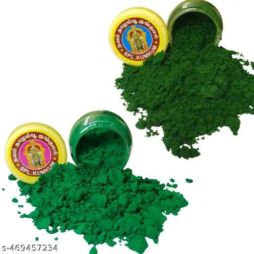 Sri Lakshmi kubera  Thazlampu Spl kumkum /Sindoor- (kuberar green)(15gms)( pack of 2)