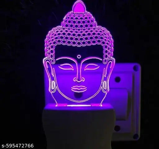 God Buddha LED 3D Illusion Night Light Lamp 7 Colour Changing Lighting Decorative Night Lamp  For Home, Bedroom Best Gift Kids Room, Home Office, Festival Gift