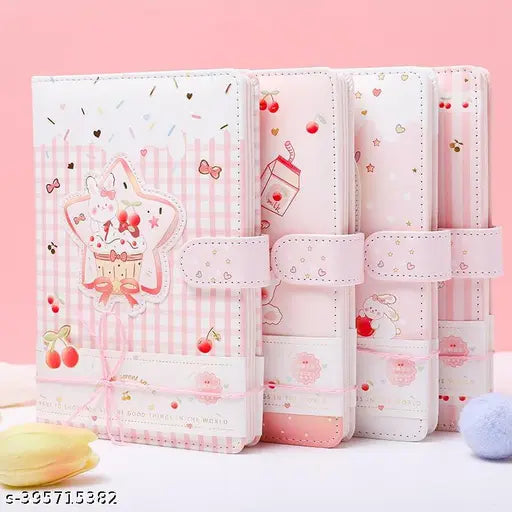 Cherry Kawaii Diary for Kids, Journal Diary for Girls, Diary Notepad for Students Stationary Items, Birthday Gifts- Random Design (112+Sheets) (Pack Of 1)