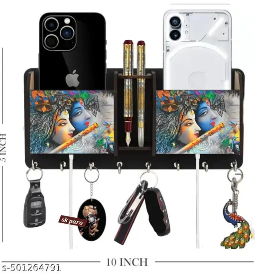 SKY BLUE Radha Krishna two Box key holder for home and office decor