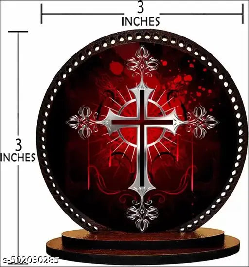 IdolCraft Jesus Christian Car Dashboard Idol 8 cm Automobile Showpiece (Wood, Multicolor)