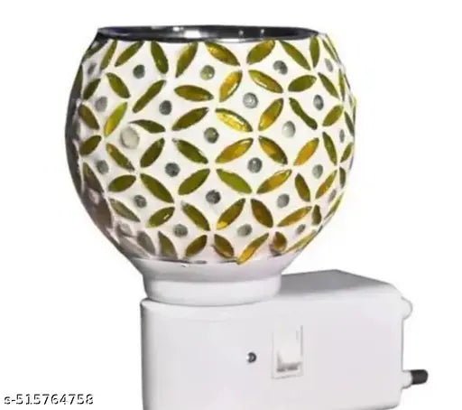 Shiv Multipurpose Ceramic Kapoor Dani Fragnance Night lamp Electric Incense Burner, Aroma Oil Burner with Night Lamp, Aroma Kapoor Dani, Electric Kapur Burner