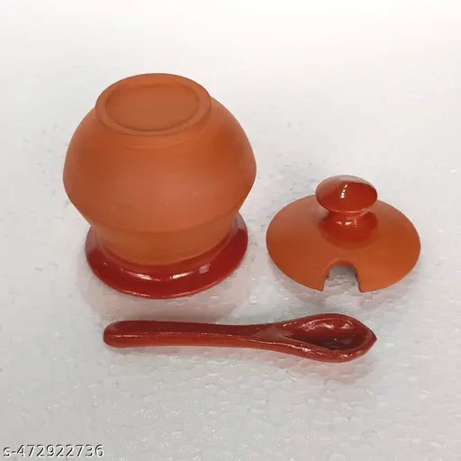 SimplyBuy Handmade Terracotta Clay Salt Pots - Eco-Friendly Traditional Pottery for Serving, Perfect for Kitchen & Dining.