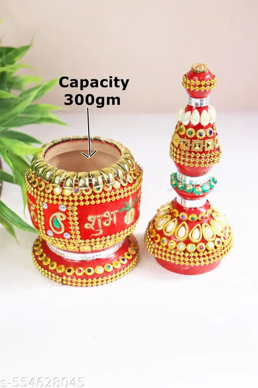Fully Decorated Meenakari sindhora/Sindoor Dani