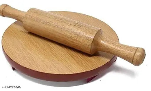 Wooden rooling pin and chakla