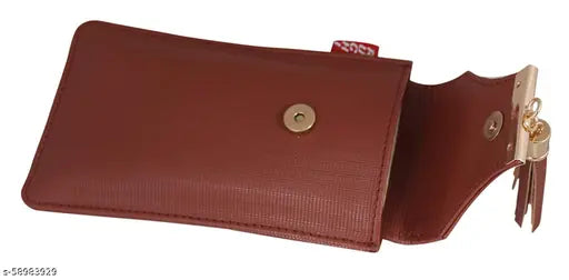 Tickles Fancy Mobile Pouch with Case Holder Waist Clip for Women Girls Ladies Sari Coin Pocket (Brown) (Suitable for Mobile Sizes 5.5 Inches and Below)