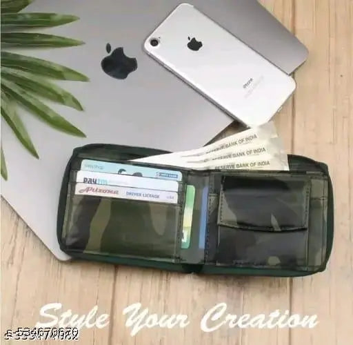 Artificial military leather wallet for men with comfortable size and extra space. good gifting purse for men