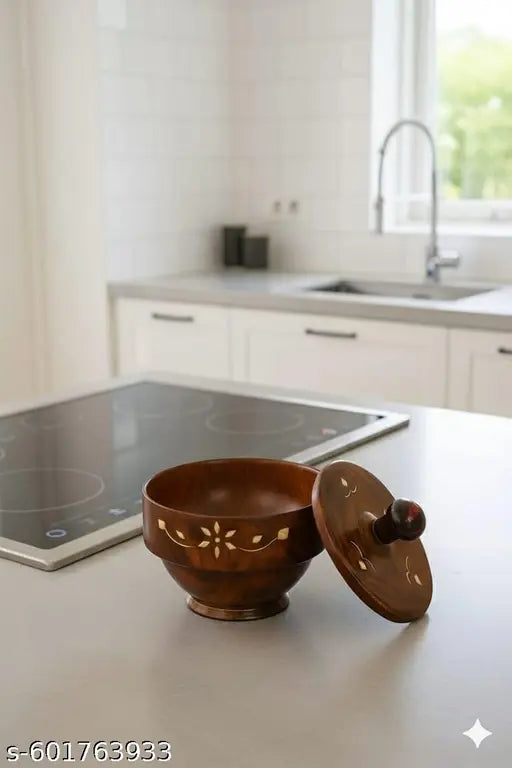 Wooden bowl with lid, decorative wooden bowl, dry fruit storage bowl, handcrafted wooden container, traditional serving bowl, wooden kitchenware, multipurpose storage bowl, wooden snack bowl, lidded wooden dish, rustic home décor