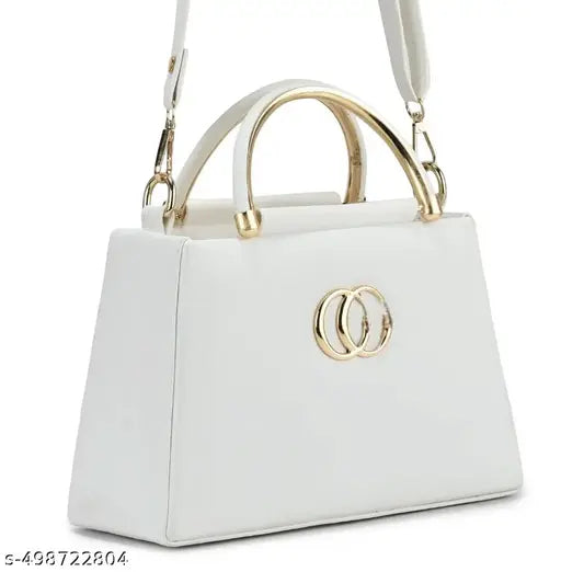 Designer Handbag with gold accents and detachable strap