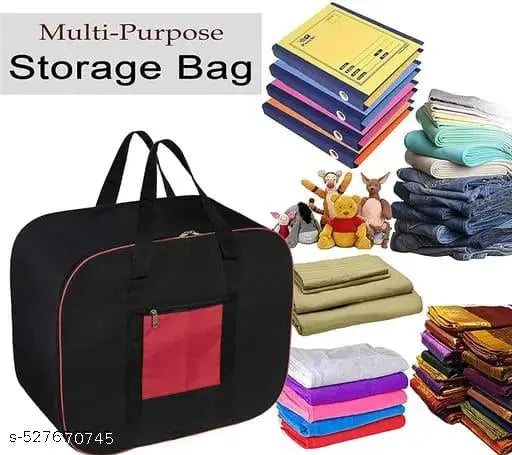 Multi purpose storage bag Black P2, Red pocket