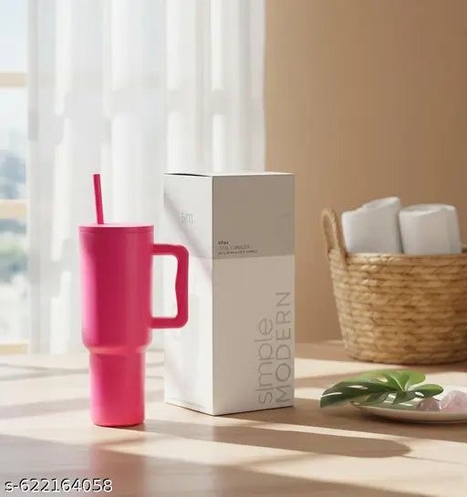 Tumbler with lid and Straw 1200ML Cup Stainless Steel Vacuum Insulated Tumbler for Water, Iced Tea or Coffee 1.2L Office Gym Traveling