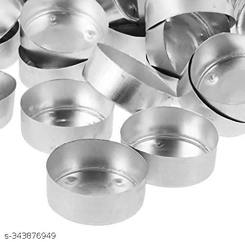 Aluminium Tealight Cups, 35 x 10 MM Tealight Candle Containers For DIY Candle Making - Pack of 100 Piece