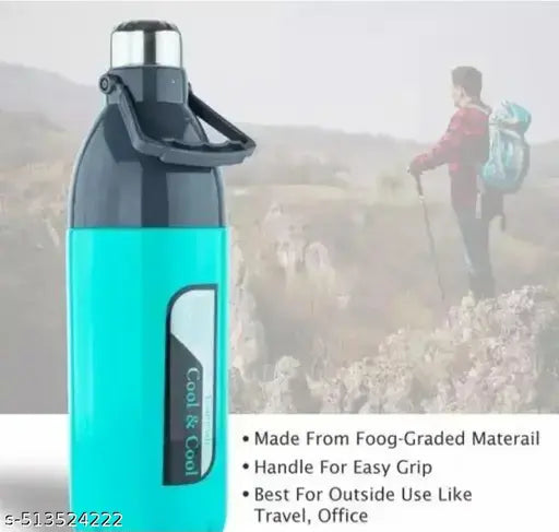 AJSHOP 1.5LTR COOL CAMPASH WATER BOTTLE WITH HANDLE