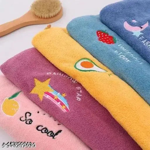Hair Towel Turban Microfiber ' Hair Dry Towel Quick Dry Hair Had Trying Shower Head Towels Wrapped Bath Cap A Dryer Towel For Women Girl Wet/Long /Curly/Phick Hair Shower Cap Heavy Quality Hair Towel Pack Of 2 ( Random Colour)