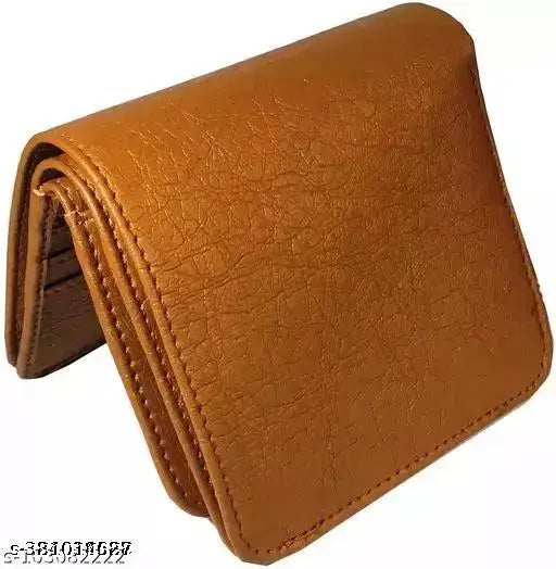 Men Tan Artificial Leather Wallet - Regular Size (5 Card Slots)