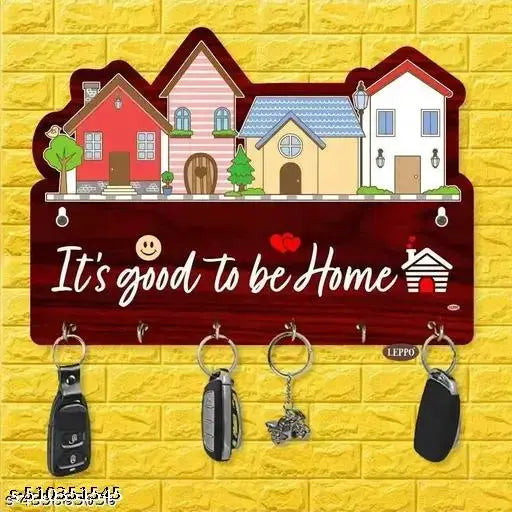 Key holder for home / office / kitchen / key holders / key holder for wall / key holder / Best decorative item for home décor / festive décor Mobile stand cum Wood Key Holder