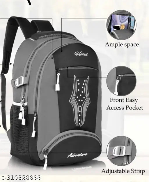 Size: M (15-30L) Smart bags Casual Waterproof Bag/Backpack for Men Women Boys Girls/Office School College Teens & Students with Rain Cover & free lunch box Poucch school bag laptop bag bags