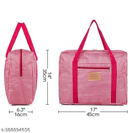 Waterproof Lightweight Foldable Women's Travel Bags Cloth Storage Luggage Bag for Travelling Shoulder Luggage Bag Handbag Storage for Luggage Clothes (Multicolour,pack of 1pcs)