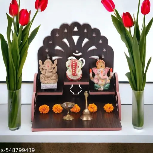 Handcrafted wooden home decorative temple