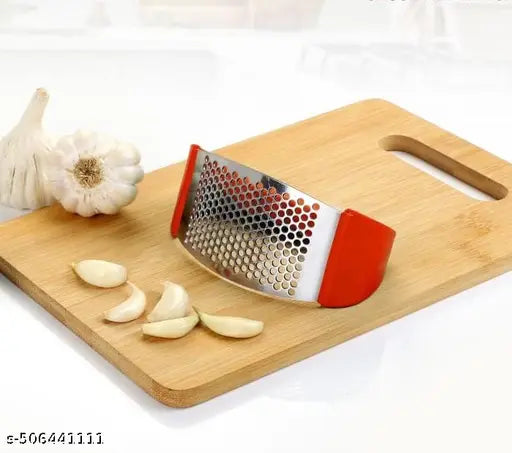 Garlic Chopper Stainless Steel,Garlic Chopper | Garlic Press | Garlic Peeler Manual, Curve Fruit Vegetable Tools for Kitchen