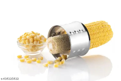 RUDRA, Corn Cutter, Stripping Kernels Remover with Stainless Steel Blades and Hand Protector Corn Peeler Manual and Portable Mini Circular Shaving Thresher, Kitchen Gadgets