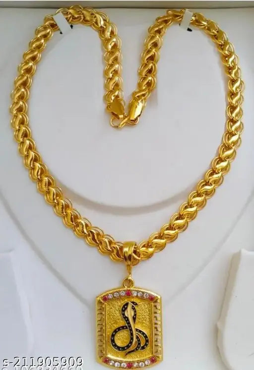 MANYA TRADITIONAL Round squre Goga pandent Locket with chain  for Mens and boys  Pendants & Lockets