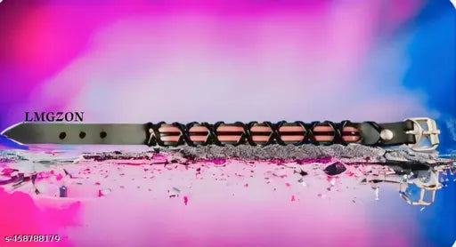 Combo Offer Unisex Fancy & Stylish Wrist Band Bracelet Cuff For Men's & Women's Leather Metal Wide Gym Style Solid Designer Bracelet