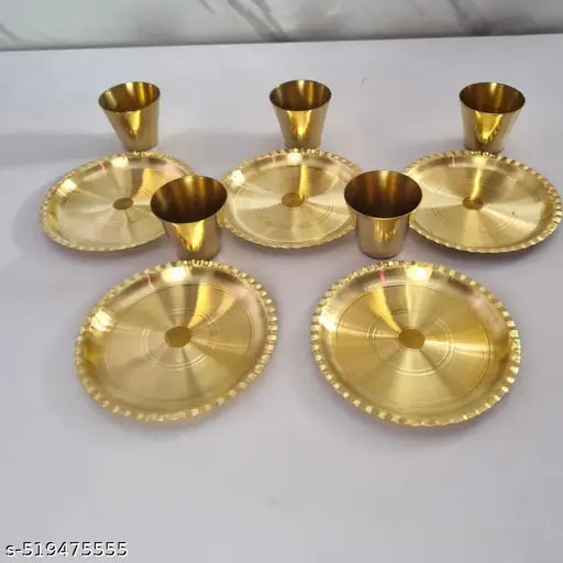 Divine Bazaar Brass Thali Set