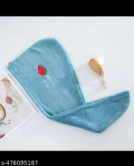 AKDC Hair Wrap Towel Hair-Drying Bathrobe Magic Hair Warp Towel Super Quick-Drying Microfiber 500 GSM Hair Dry Shower Cap Salon Towel for Women Soft Bath Hair Towel, 20 x 40 CM, Pack of  2 pis