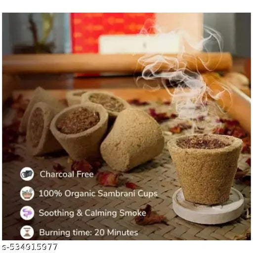 eMarket hub 24 cups pure cow dung made for Pooja samagri