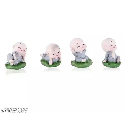 Little gardan monk 4 piece set home decoration items