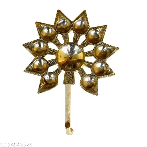 Craft World Dasmukhi Arti Diya,Aarti Standten Face Cutting Diya | Dasmukhi Diya Brass Table, Dasmukhi Pradeep(Height: 3 Inch)