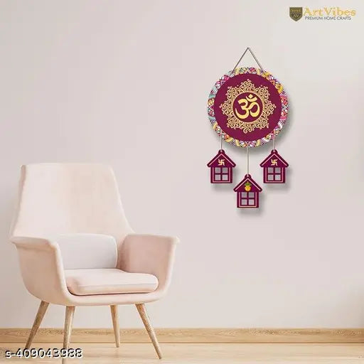 OM Mantra Wooden Wall Hanging