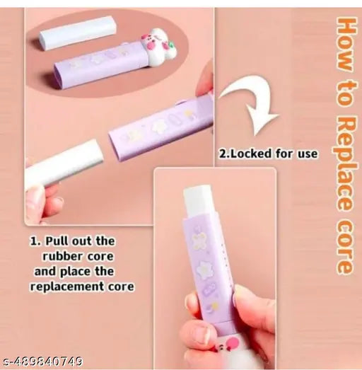 Unicorn Cutter Shaped Eraser Set for Kids, Stationary Set for Kids, Rubber Eraser for Kids, Kawaii Erasers, Fancy Erasers for Birthday Return Gift(Pack of 1)