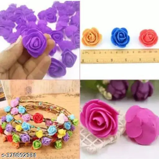 Premium Artificial Foam Rose Fake Flowers Water Floating Flowers, Pooja Thali, Festival and Events, Home, Table, Badroom, Pooja Room, Diwali Decoration Total 50pcs