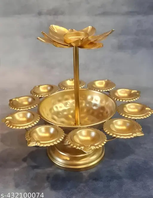 Zs furniture products >> Double layer Urli bowl Handcrafted home decor pooja samagri ganesh decoration saman janmashtami decoration | Traditional decor for home Traditional Indian Urli bowl | Decorative Urli bowl for festivals | ##Elegant Diya stand desig