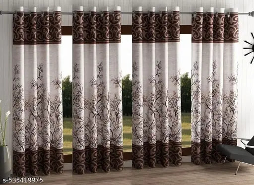 Sirjanhaar Presents Beautiful Tree Printing Panel  curtains, Pack of 4