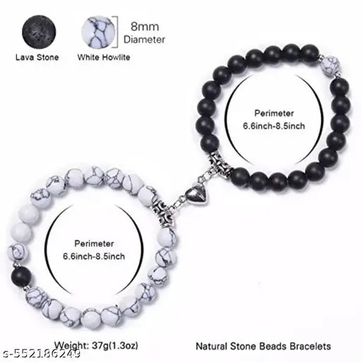 Magnetic Attraction Heart Couple Bracelet Magnet couple bracelet for Girlfriend Boyfriend Valentine Day Gift Magnet Heart Matching couple bracelet, couple Gift, Couple bracelet