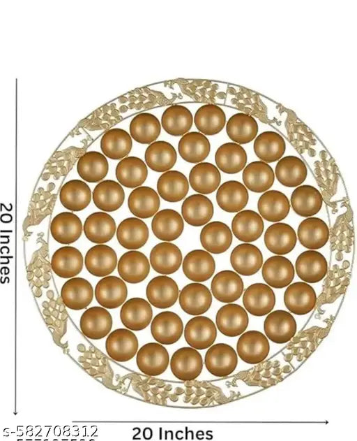56 bhog brass finish thali