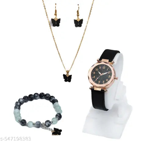 Watch For Women &Girls &Bracelet& set combo ( 3 pic )