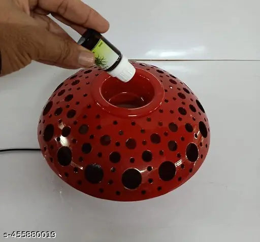 Decorative Electric Moroccan Style,Aroma' Oil Burner (Diffuser) for Home Fragrance with 10ml Aroma' Oil Red_