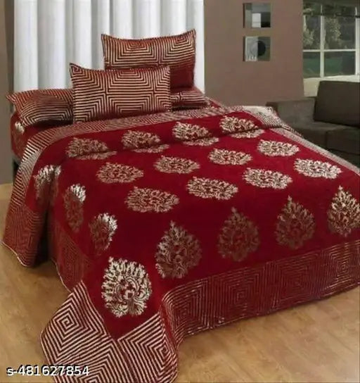 beautiful cheniel bedsheet set 1+2.. so lovely dzine ♥️♥️♥️ king size