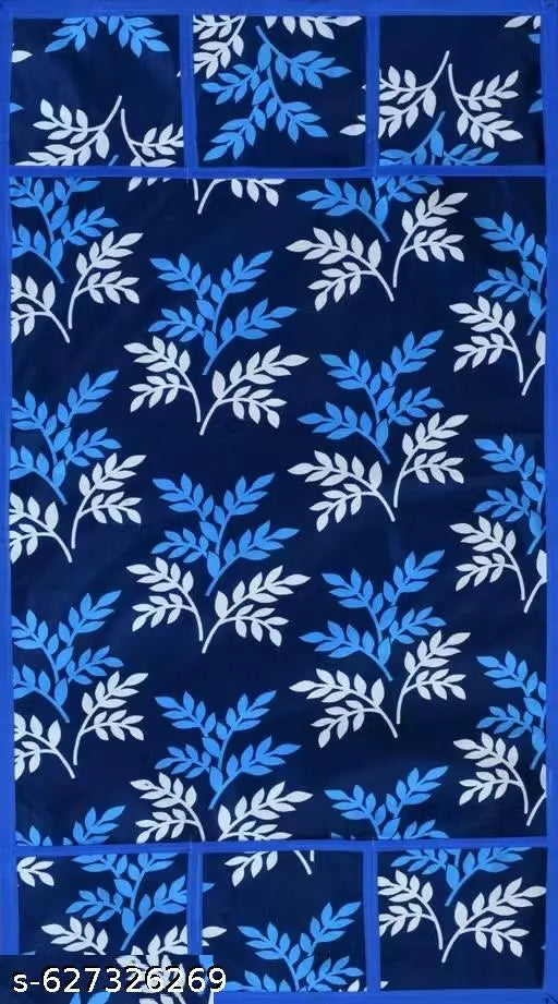 GEETA TEXO FAB Exclusive Combo of 1 Cotton Fridge Top Cover, 2 Cotton Fridge Handle Cover, 4 Fridge Mats (7 Pcs Set)